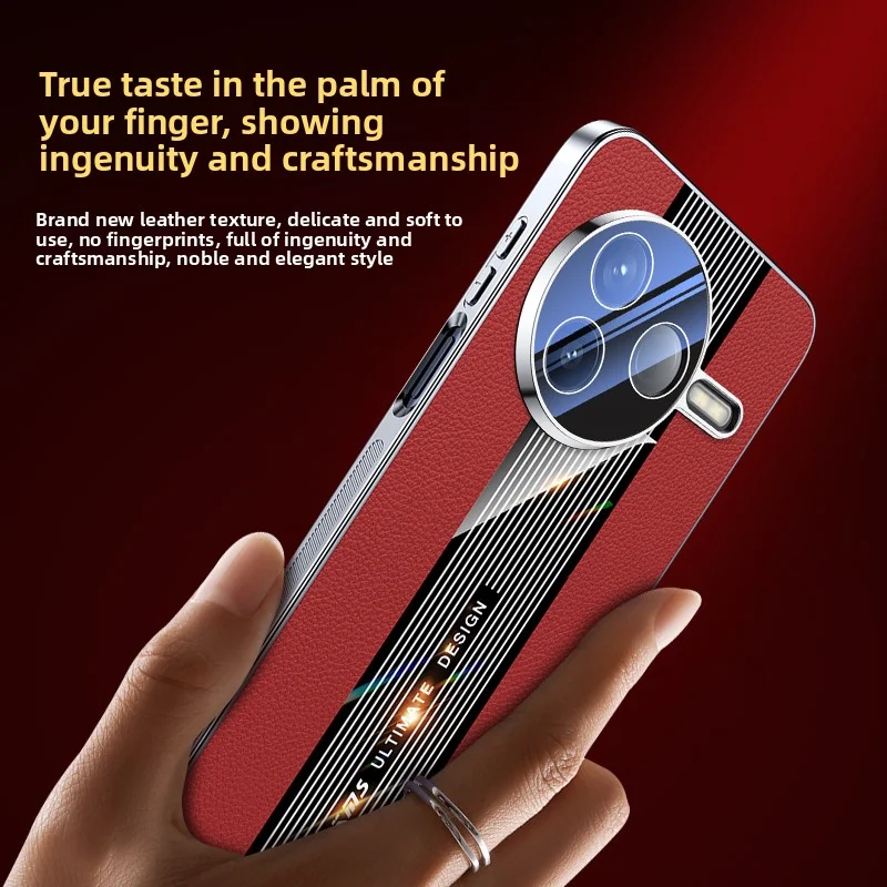 Luxury Hard PU Leather Plated Protective Back Cover Case