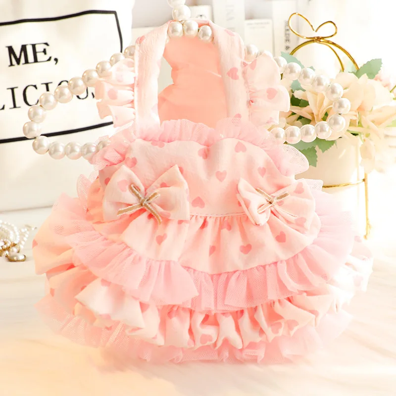 

Dog clothes spring and summer thin cat princess skirt tutu skirt suspender lolita small dog teddy pet