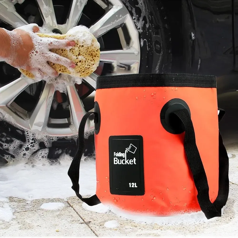 12L Folding Bucket Portable Outdoor Travel Foldable Water Bucket Bowl Sink Washing Bag Car Wash Multifunction for Camping folding bucket water bucket car wash bucket