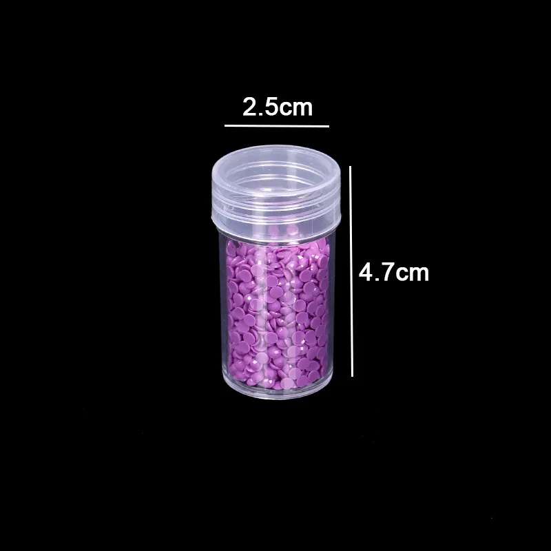 Diamond Painting Accessories Plastic Clear Round Storage Bottles Mini Transparent Jars Container Beads Organizer Tools