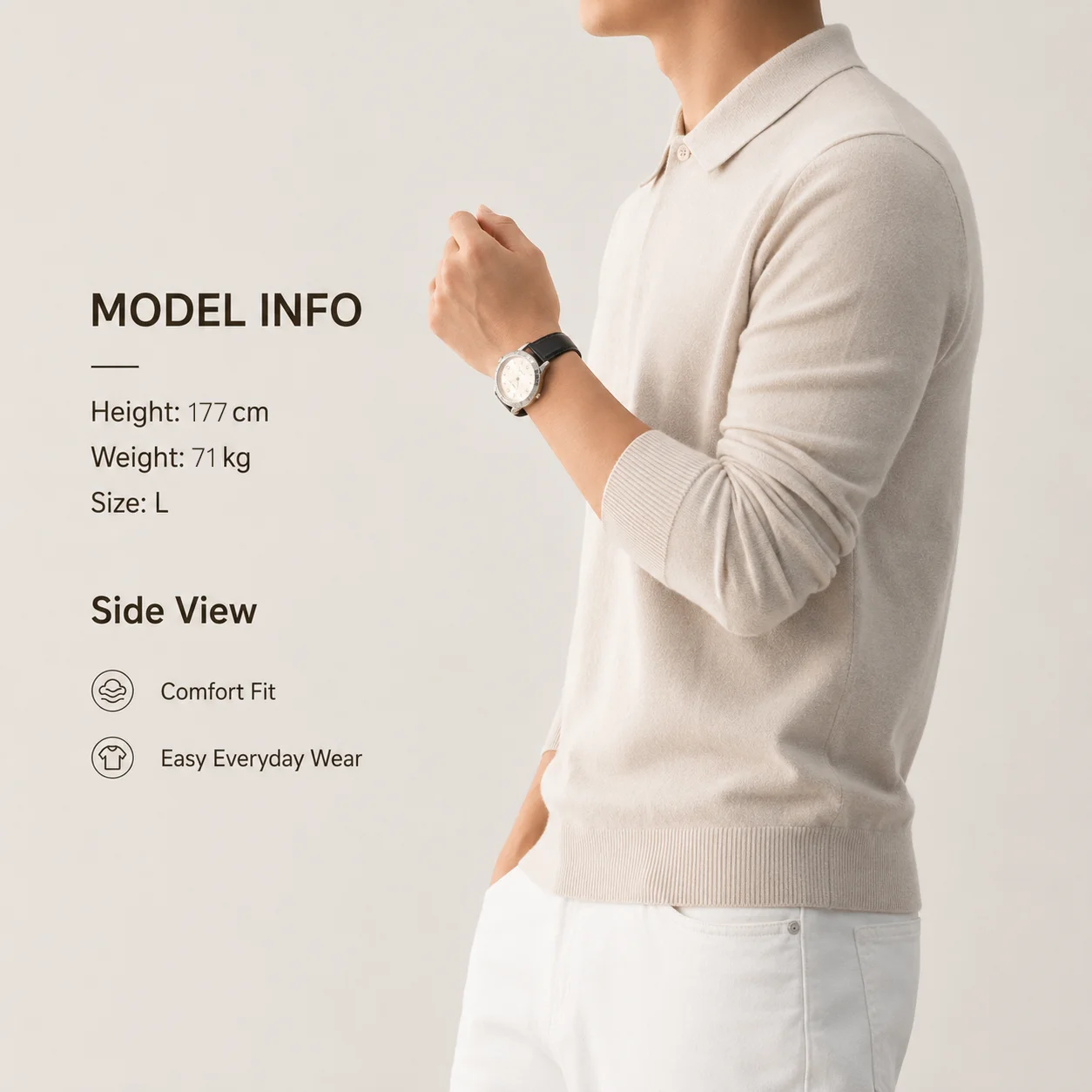 Men's Wool Blend Polo Sweater Heavyweight Warm Knitwear Anti-Pilling Soft Touch Long Sleeve Pullover Autumn Winter - 3