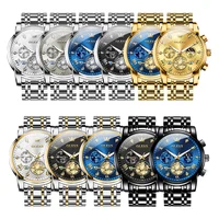 OLEVS marque de luxe montre pour hommes classique échelle romaine volant conception Phase de lune étanche montre à Quartz pour hommes Original 2856 5