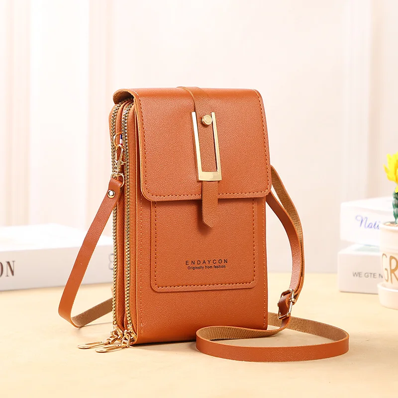 Elegant Women's Crossbody Soft Leather Handbag – Stylish Touch Screen Purse and Wallet