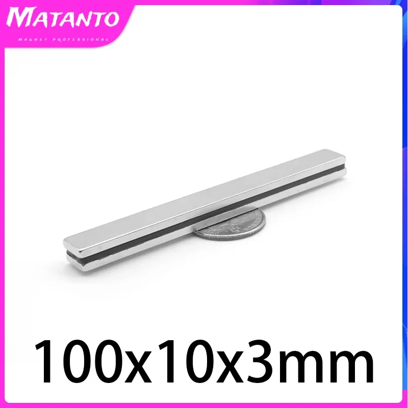 

2/3/5/10/15/20PCS 100x10x3 Longer Quadrate Rare Earth Neodymium Magnet N35 Block Permanent Neodymium Magnet 100x10x3mm 100*10*3