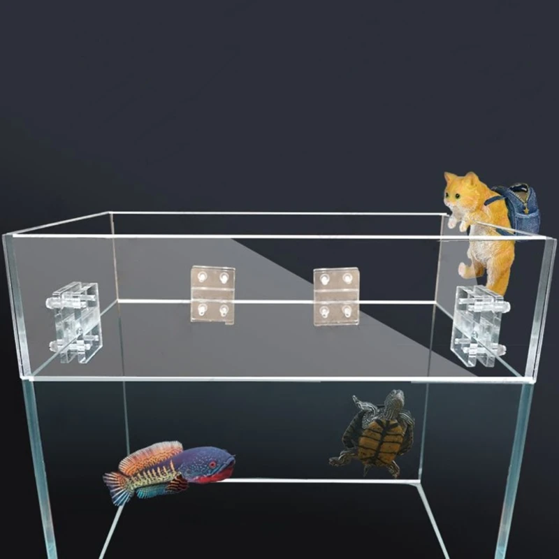 

Аквариумный аквариум, прозрачный пейзажный кронштейн, защитная сетка, противопобегная сетка, зажим, новинка, Прямая поставка