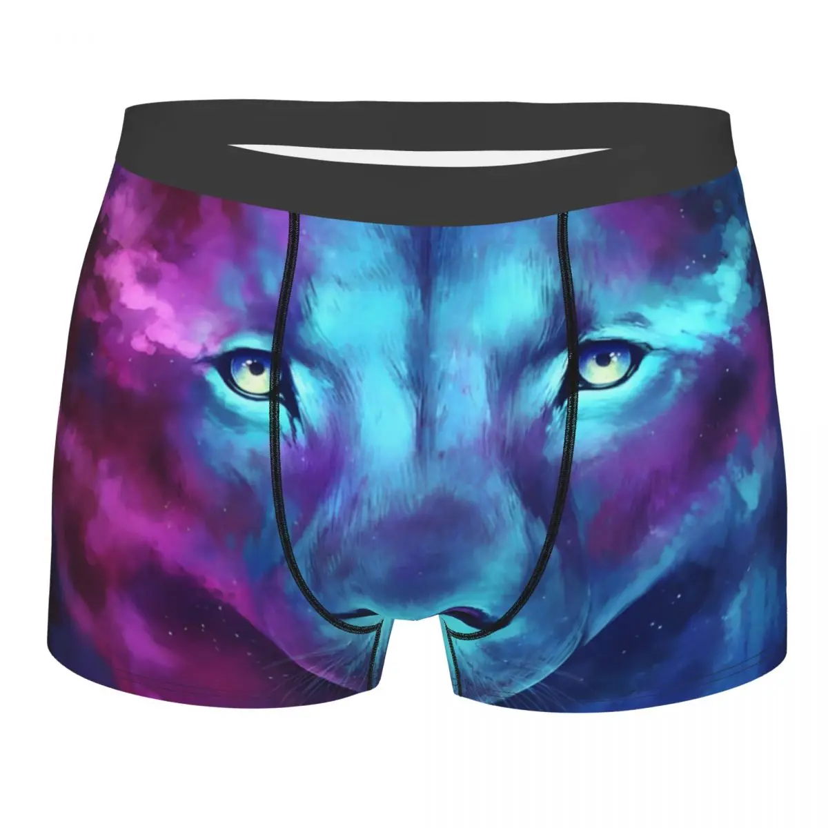 Lion Space Space Galaxy Wolf Mutande Homme Mutandine Intimo Maschile Ventilare