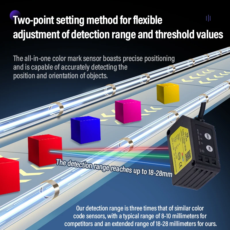 Intelligent integrated color mark sensor color recognition detection label correction separation positioning high-precisio