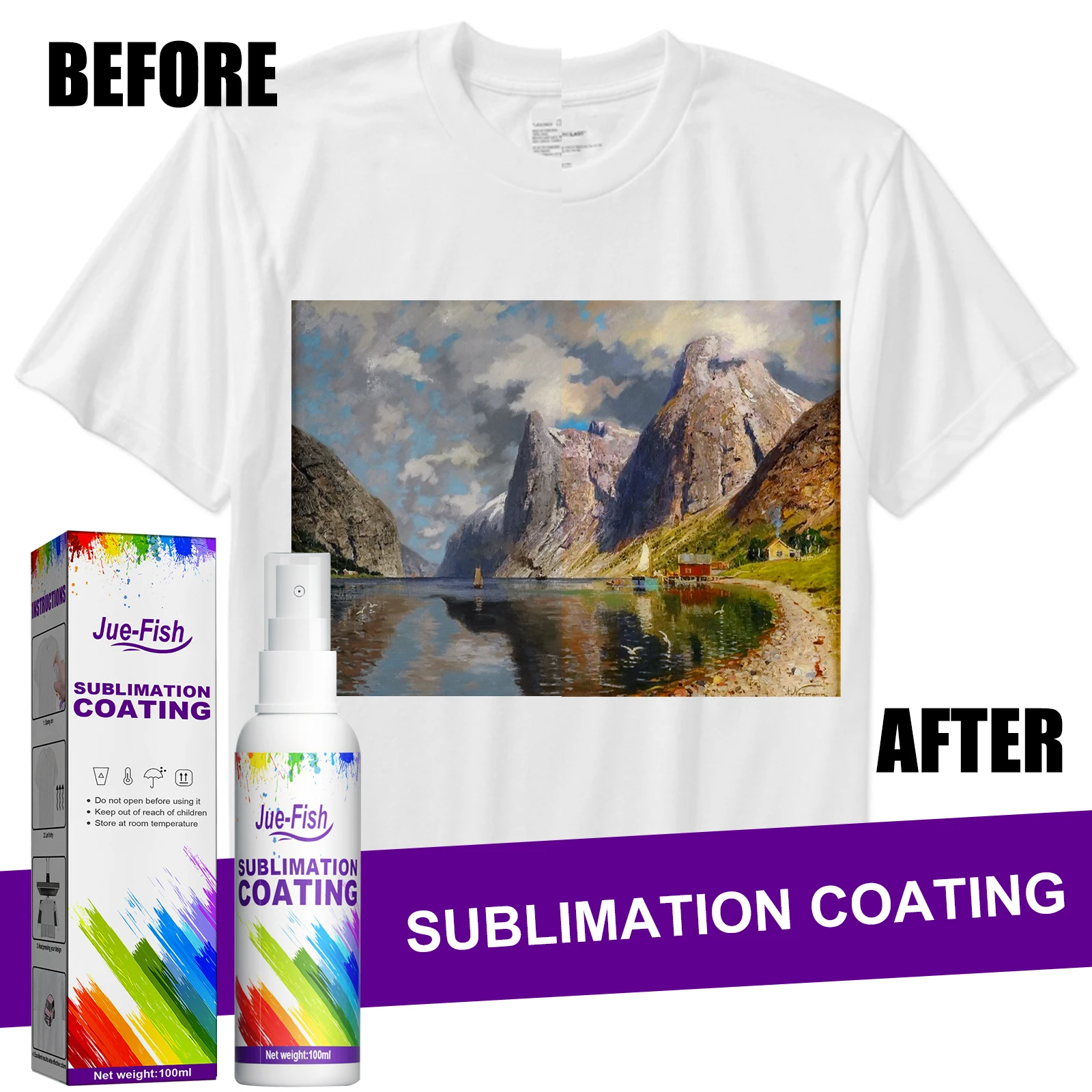 100ml sublimation spray wear-resistant stain resistant multi-purpose adhesion good, cotton T-shirt polyester all fabrics