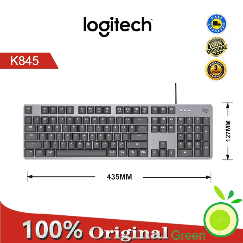 

Проводная клавиатура Logitech K845, 104 клавиш, USB, подсветка, механическая клавиатура для компьютерных игр, ПК