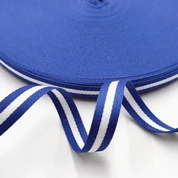 Durable 10 - Yard Grosgrain Stripe Ribbon for Crafting and DIY Projects (10mm Blue White)