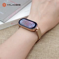 Strap for Mi Band 10 9 8 7 6 5 4 3 Watchband for Xiao mi Smart Band 9 Strap for Mi Band 8 Leather Wristband For Mi Band 7 Correa - Image 2