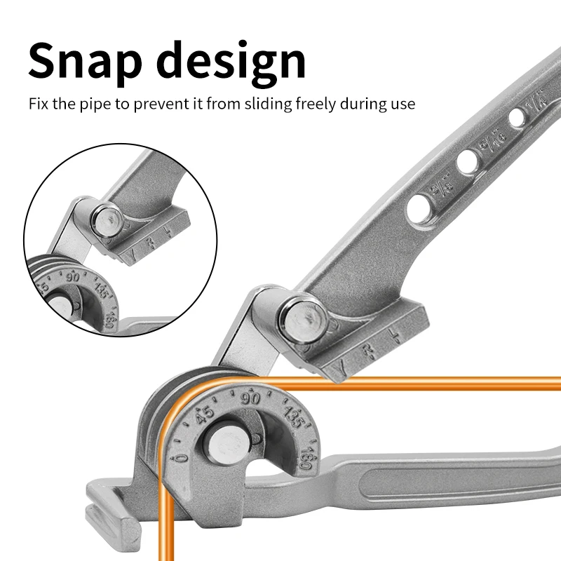 tube bender bar bending tools 3 In 1 pipe bending hand tool combination tube bender 90 180 Degree tube bending machine 6mm 0.24in 8mm 0.31inch 10mm 0.39inch