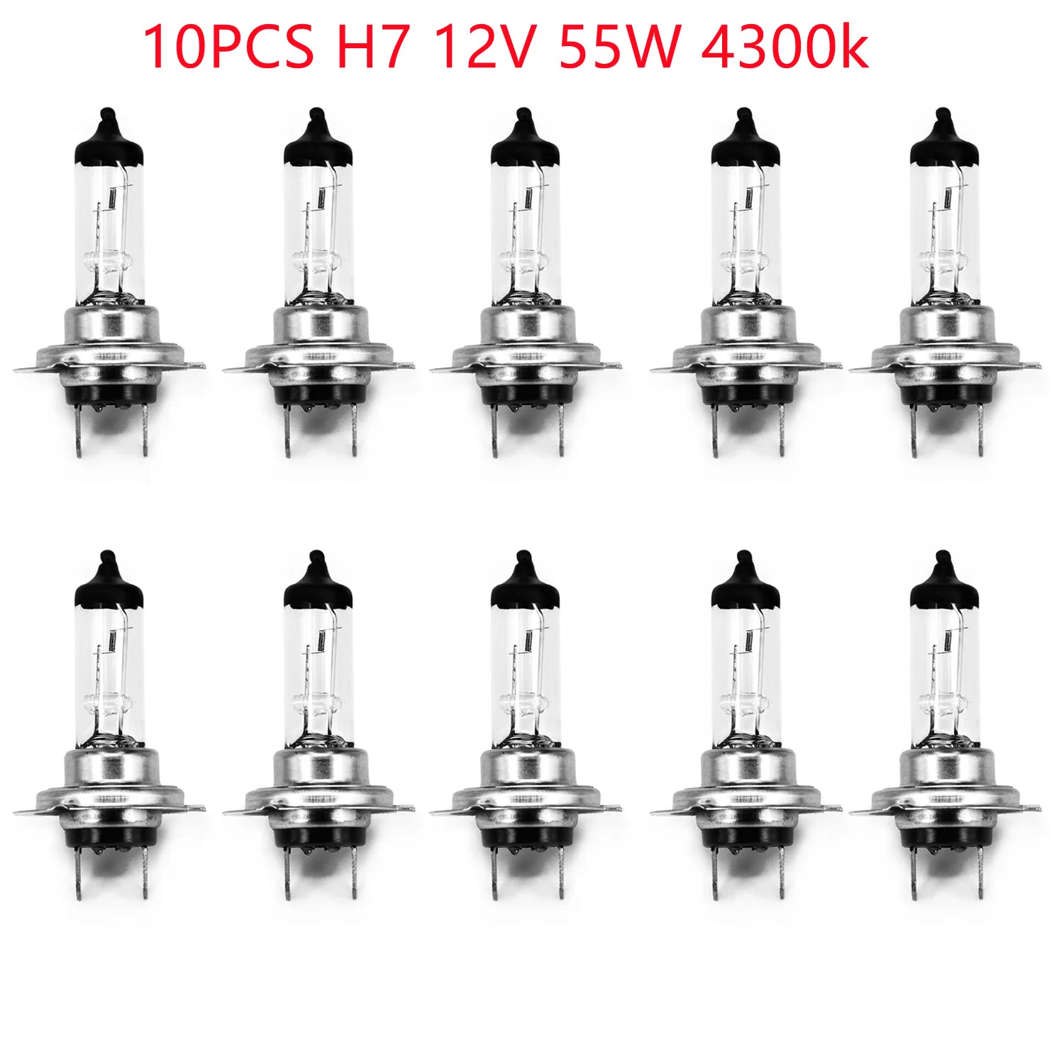 10Pcs/Set 12V Car H7 H4 Xenon Headlight 55W 4300K Halogen Light Lamp