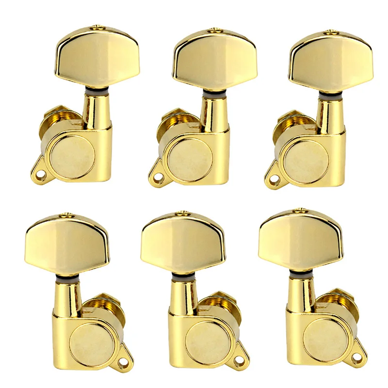 

A Set 6 Pcs Chrome Locked String Tuning Pegs Key Tuners Machine Heads for Acoustic Electric Guitar Lock Schaller Style