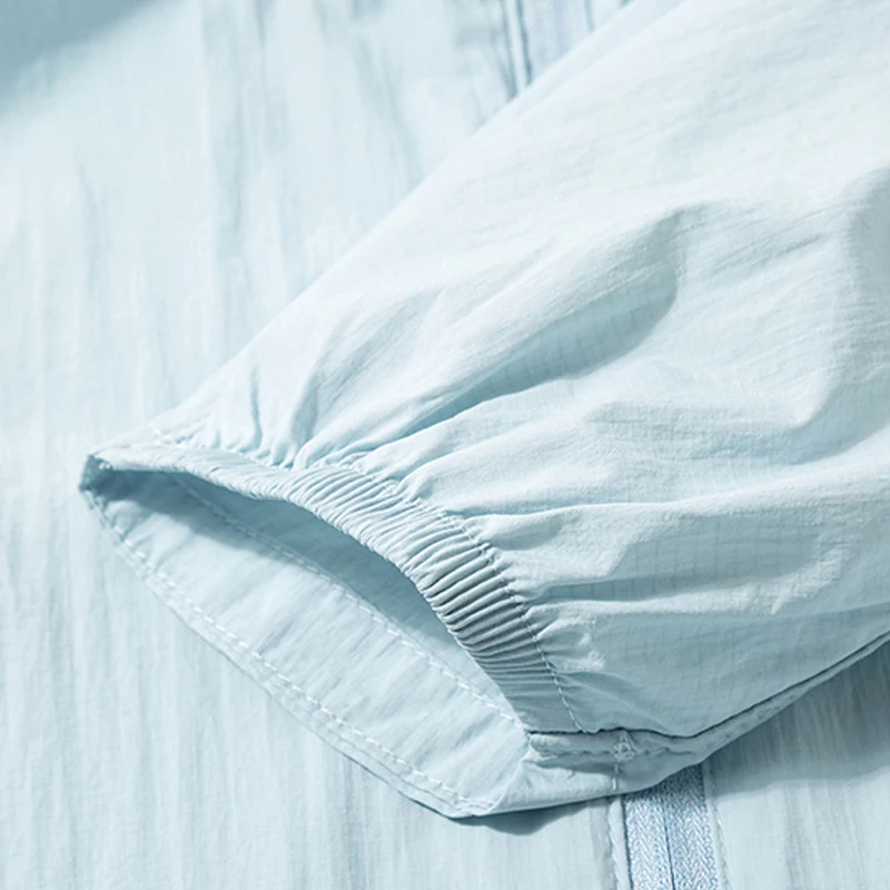 JNLN 남녀공용 바람막이 하이킹 등산 캠핑 자외선 차단 재킷, 빠른 건조 숨겨진 모자, 경량 코트, 여름