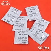 50 Pack 1g Non-toxic Silica Gel Moisture Dehumidifier Absorber Anti Humidade Desiccant For Kitchen Room Clothes Food Storage 1