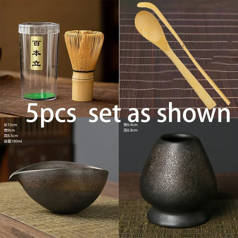 Handgemaakte Thuis Gemakkelijk Schoon Matcha Thee Set Tool Stand Kit Kom Garde Scoop Gift Ceremonie Traditionele Japanse Accessoires