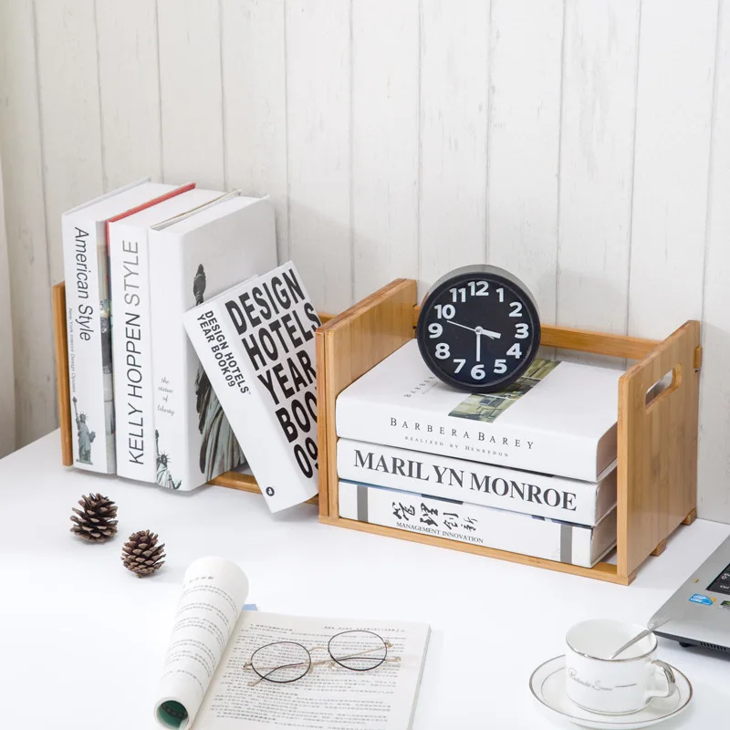 

Telescopic Creative Desktop Bookshelf Storage Rack Office Desk Shelf Simple Bookshelf Student Mini Bookshelf Large Capacity