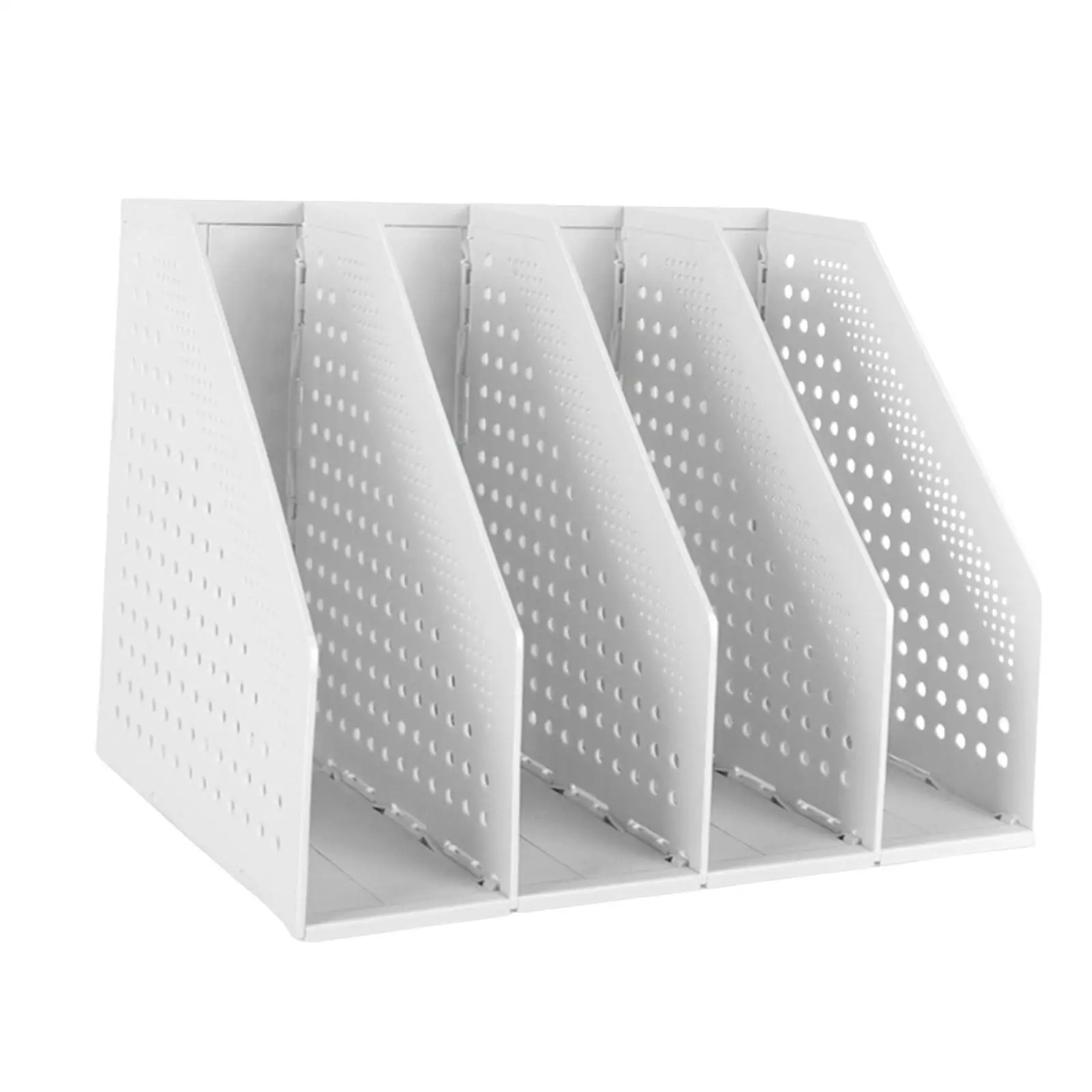 Magazine File Organiser Document Rack Paper Foldable Vertical File Organizer Holder Storage Bookshelf for Desktop school office