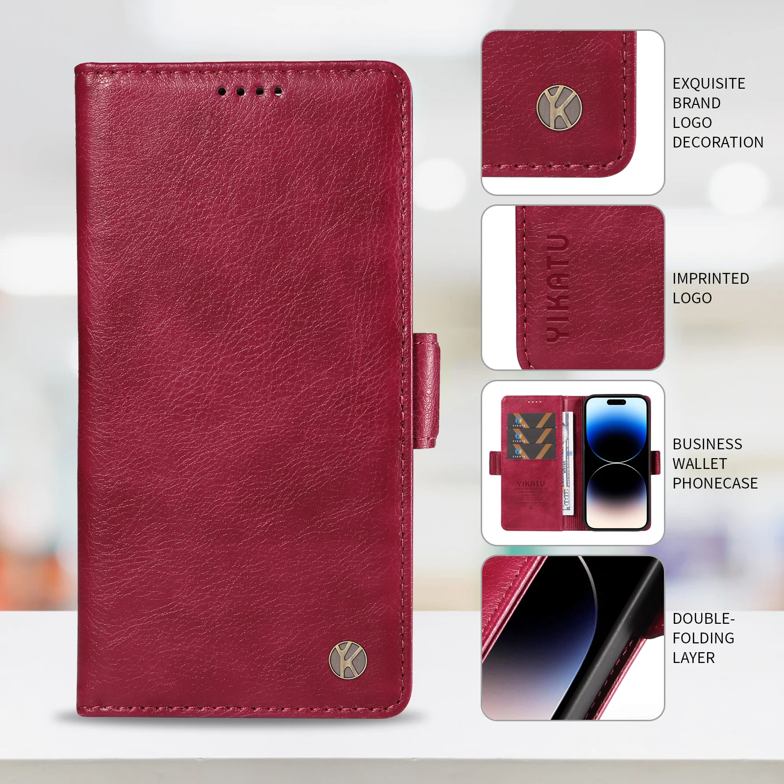Leather Wallet Phone Case Coque