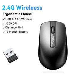 Ergonomic Wireless Mouse with USB Receiver (2.4G Wireless Mouse)