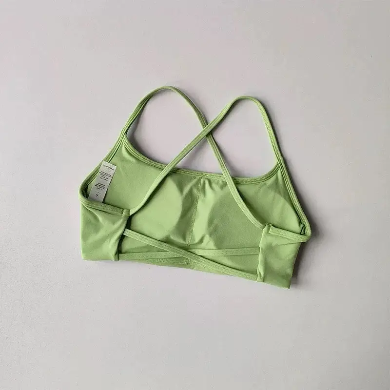 Women's Cross Back Sports Bra Shock Resistant Gathered Sexy Gym Running Bra Summer Yoga Vest Outdoor Comfortable Fitness Wear - Image 8