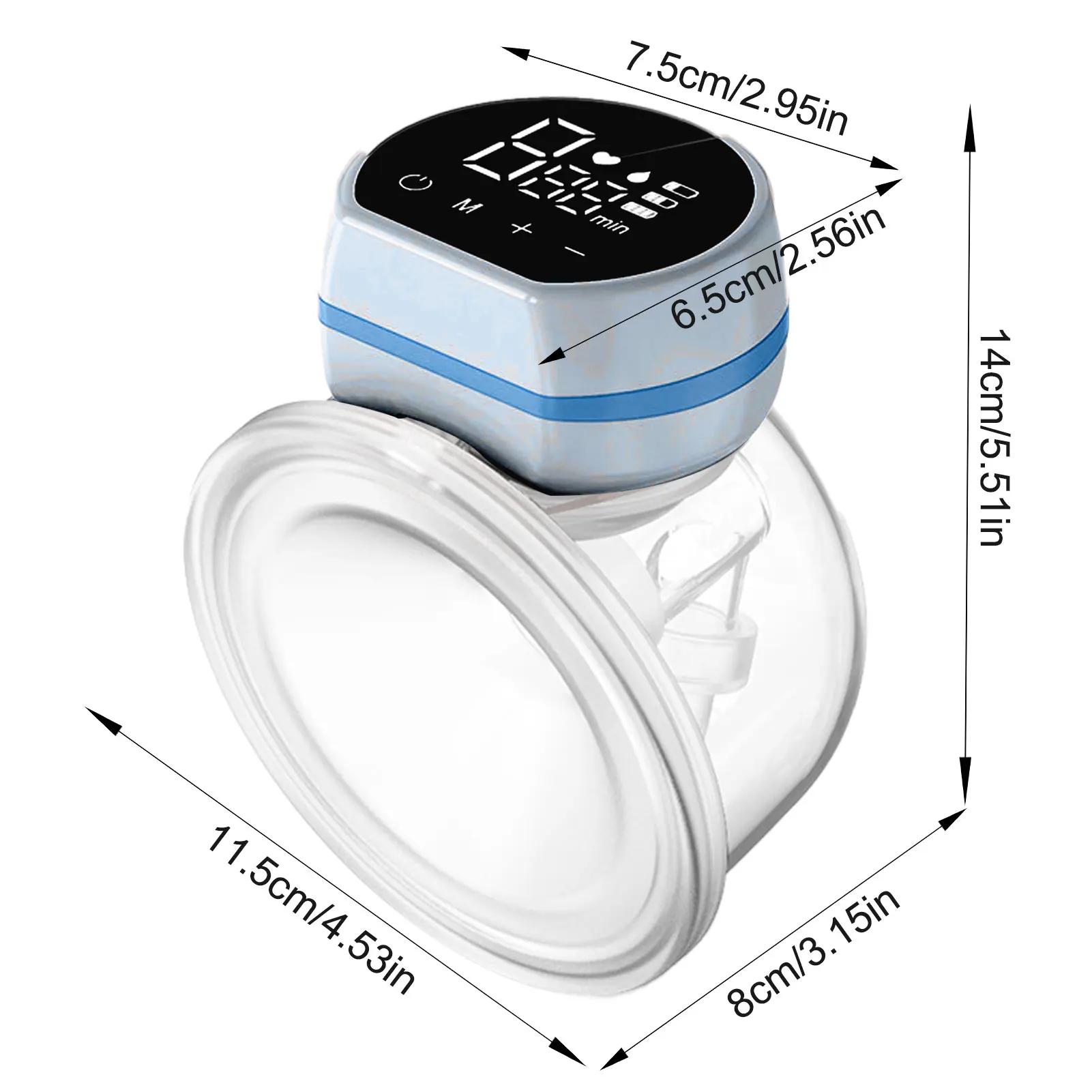 Electric Breast Pumps USB Rechargeable BPA Free Powerful Intelligent Baby Breast Feeding Milk Suckers
