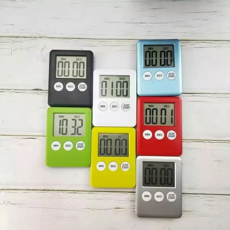 LCD 디지털 스크린 시계 주방 카운트다운 타이머, 기계식 디지털 주방 타이머, 마그네틱