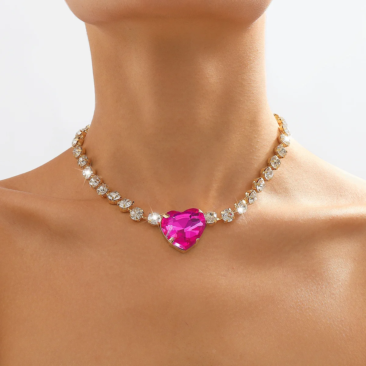 アクセサリーその他 Crystal Heart Necklace S185f21c3e4fa47e999bd046b6bb5c