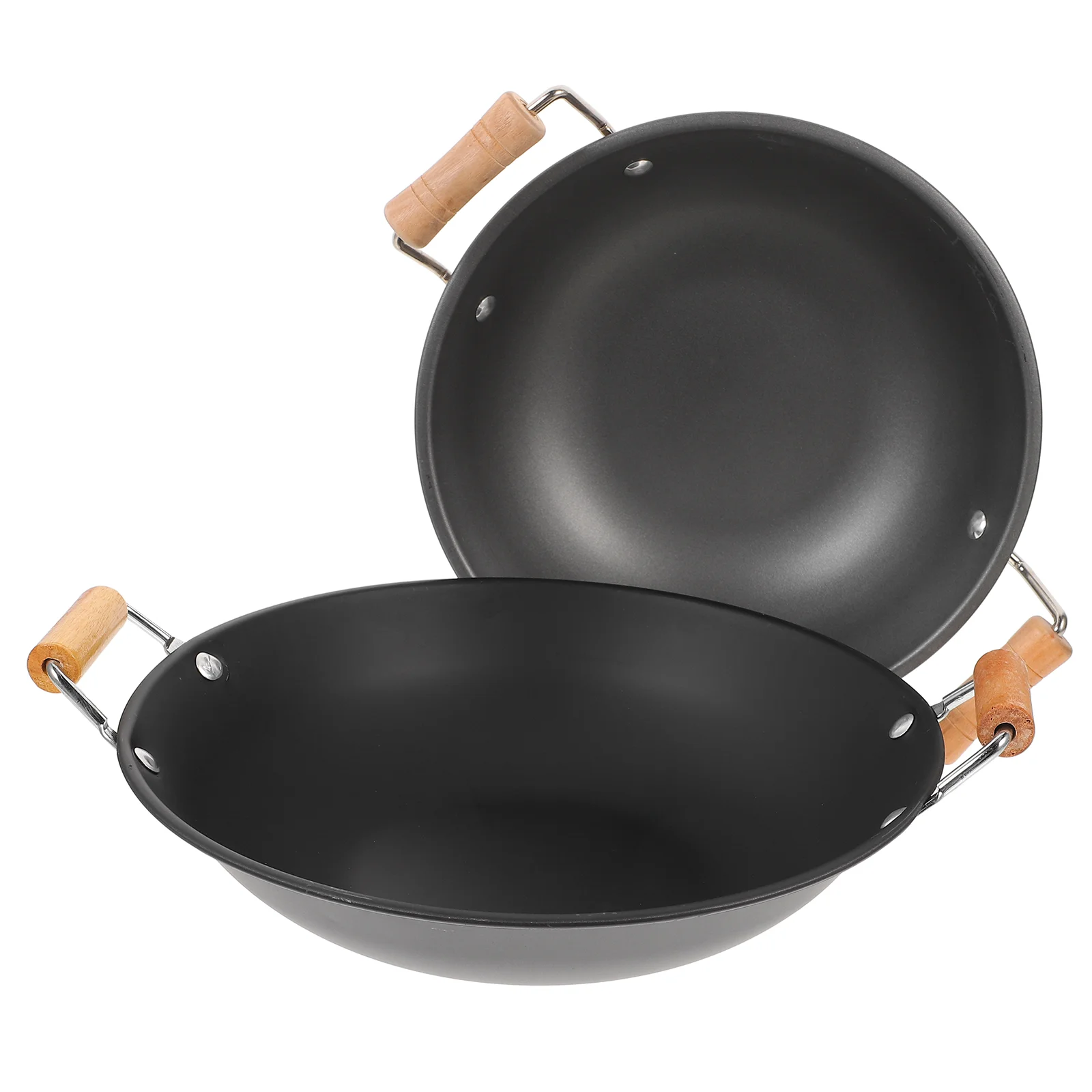 

Wood Handle Convenient Multi-purpose Metal Portable Small Hot Pot Seafood Pot Cooking Utensil Takeaway Pot Kitchen Supply