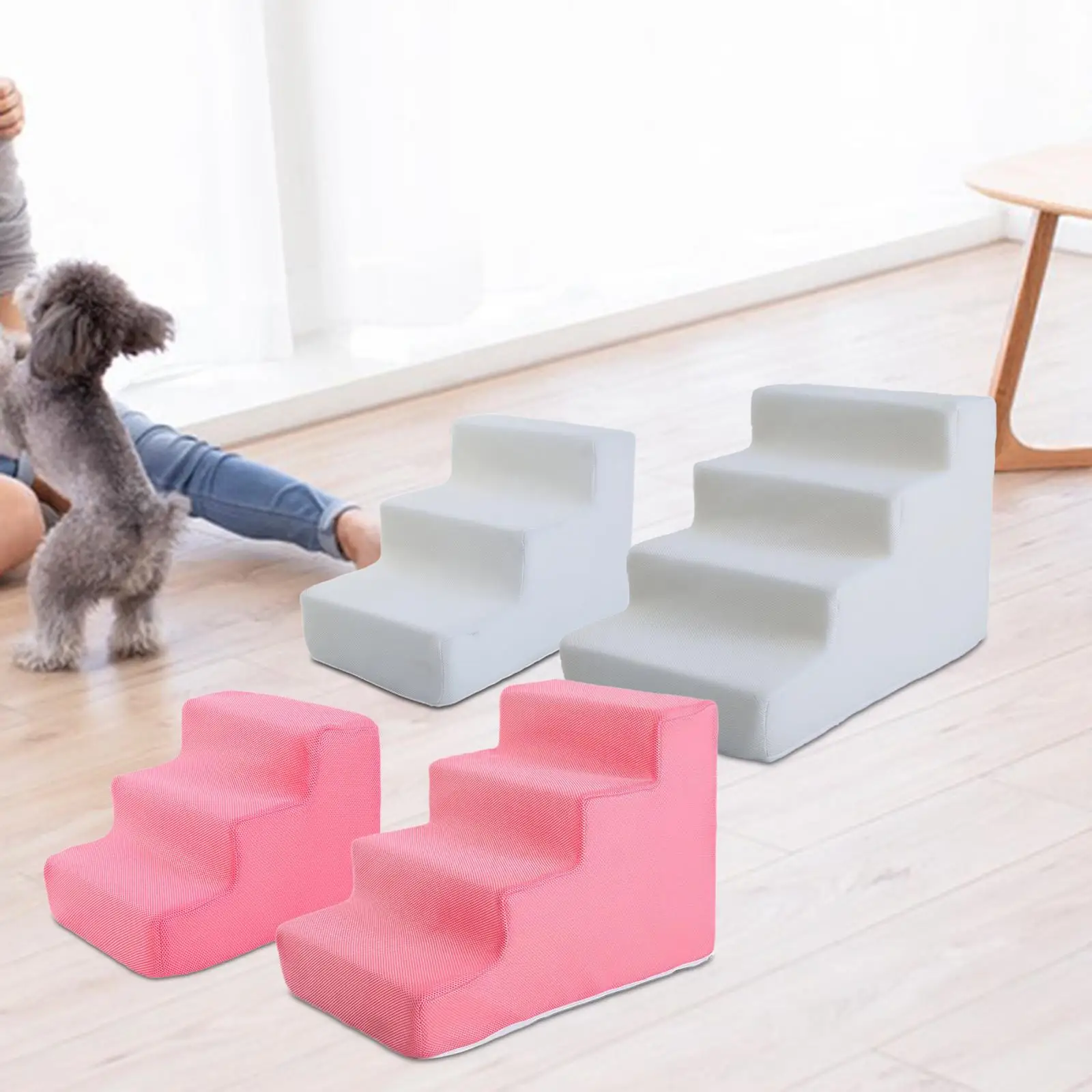 Dog Steps Non Slip High Density Pet Steps Ladder Pet Stairs Balanced for Couch Small Dogs and Cats Car High Beds Sofa pet ramp stairs