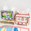 Cute Portable Tissue Box Holder Square for Home Desktop Decor Tv Tissue Box Pink Phone Holder  Organizer 1