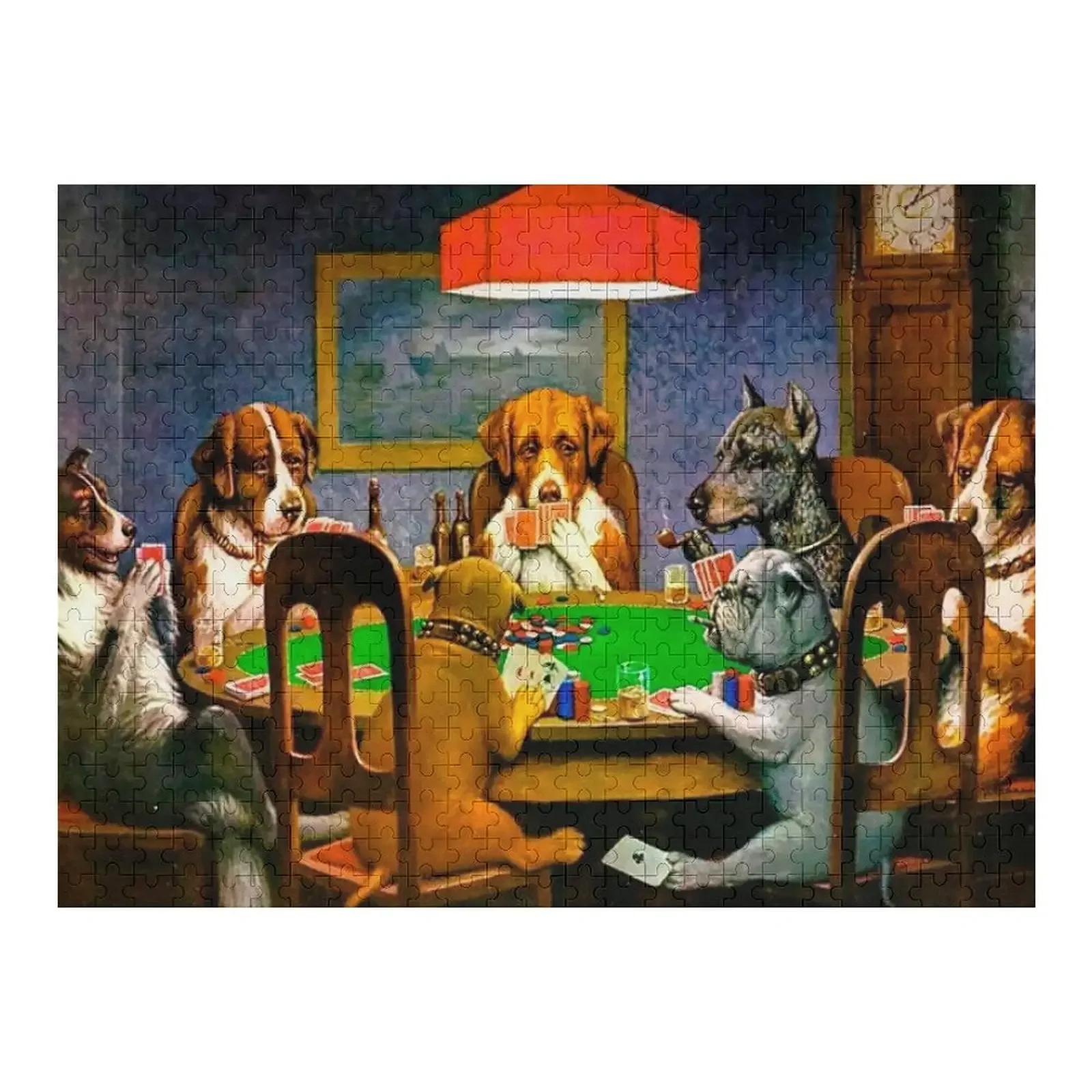 Dogs Playing Poker Jigsaw Puzzle Woodens For Adults Customized Gifts For Kids Custom Kids Toy Puzzle