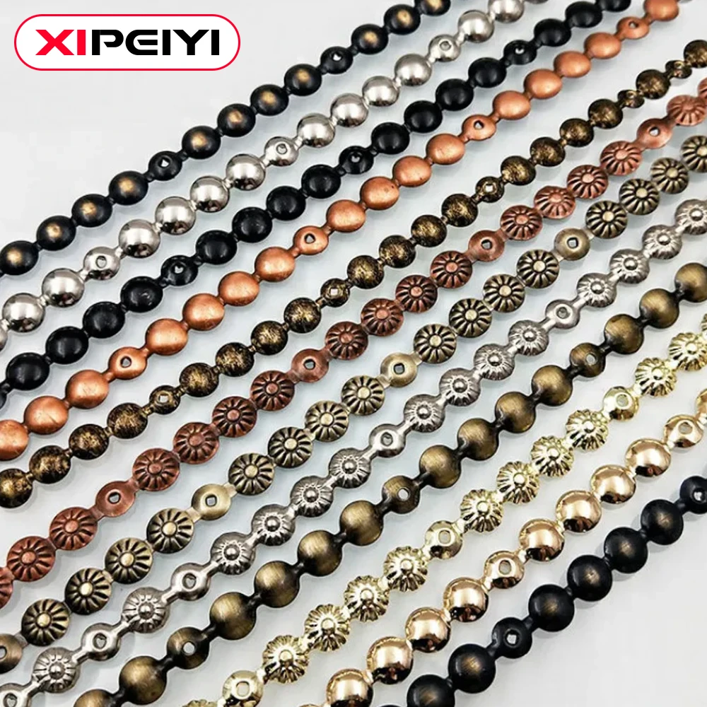 XIPEIYI 5미터 장 못 스트립 11mm 9.5mm 니켈 브론즈 장식 못 트림 테이프 장 못 소파 홈 인테리어