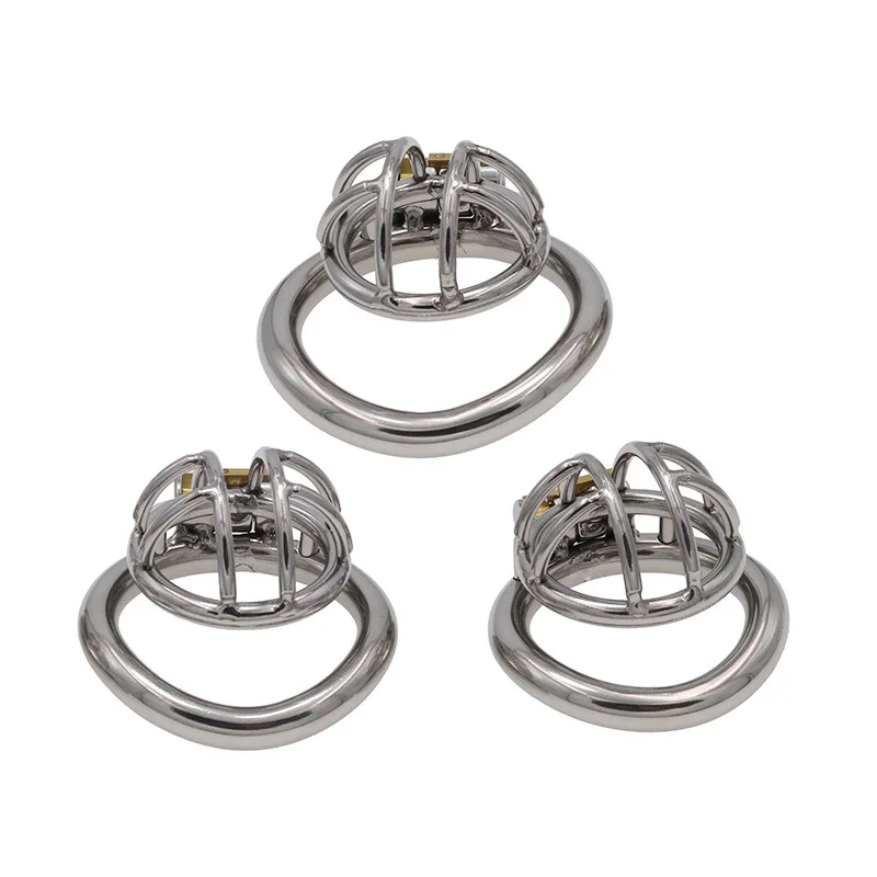 Mini Breathable Male Chastity Belt Metal Penis Lock Cock Cage Penis Ring Bondage CB Lock Adult Flirtation Products Male 18