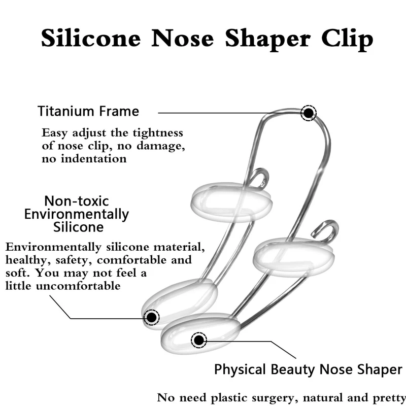Q1QD Nose Shaper Clip Nose Beauty Up Lifting Silicone Nose Bridge Wide Crooked Nose High Up Tool for Women Men 5