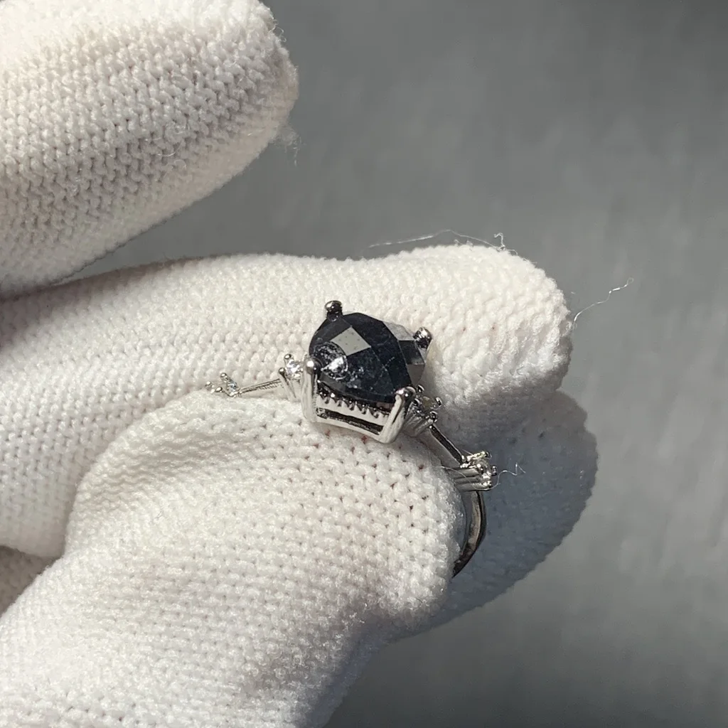 3MM Natural Sapphire Ring Adjustable Female Ring Jewelry for Women Gift Wholesale High Quality Vintage Fine