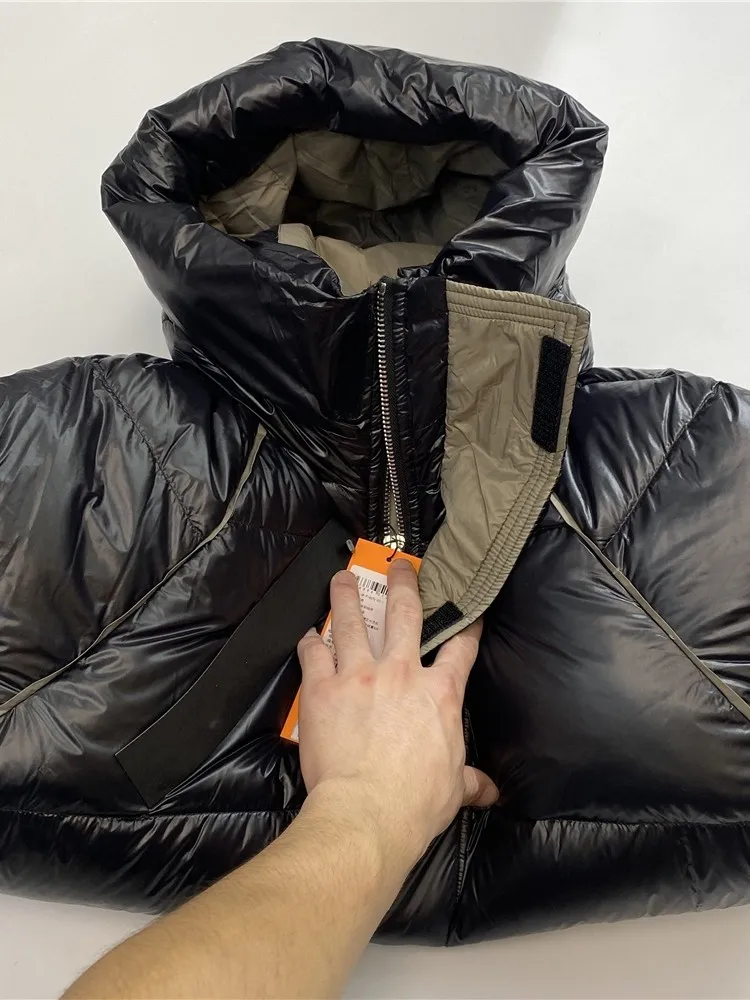 두껍고 따뜻한 미드 롱 남성 겨울 다운 재킷, 후드 방풍 코트, 캐주얼 스트리트웨어, 외부 보온 오버코트, 작업 카고 재킷