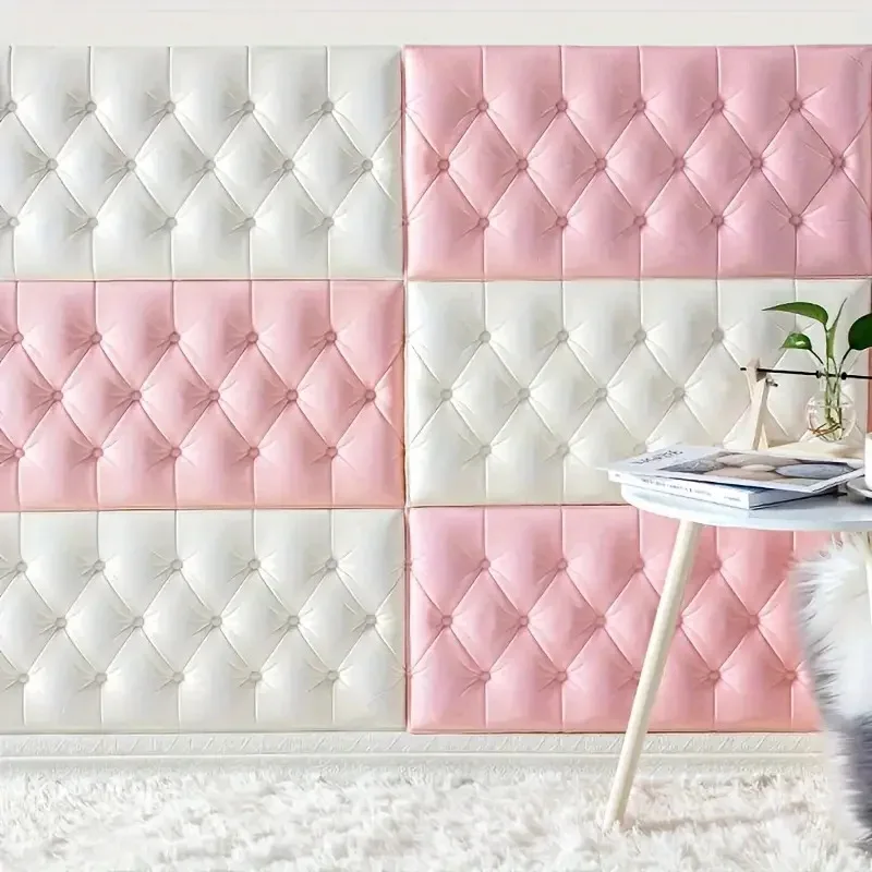 Wall stickers 3D DIY Self-adhesive Thicken Tatami Anti-collision Wall Mat Pad Kids Bedroom Living Room Waterproof