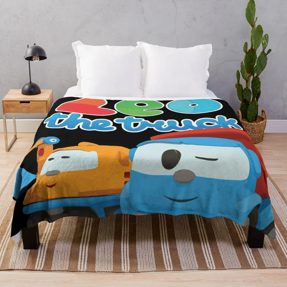 Leo The Truck And Friend Scoop The Excavator Throw Coperta Cosplay Anime Coperte Ands Coperte