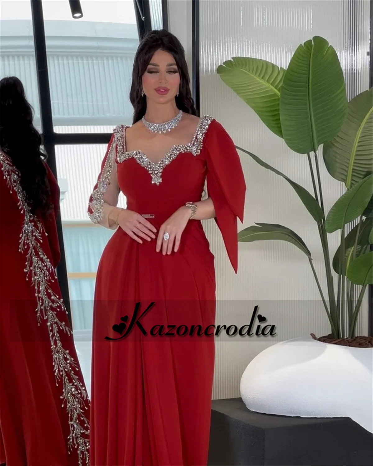 فستان كازون حورية البحر العريس أم العروس طويل للنس...