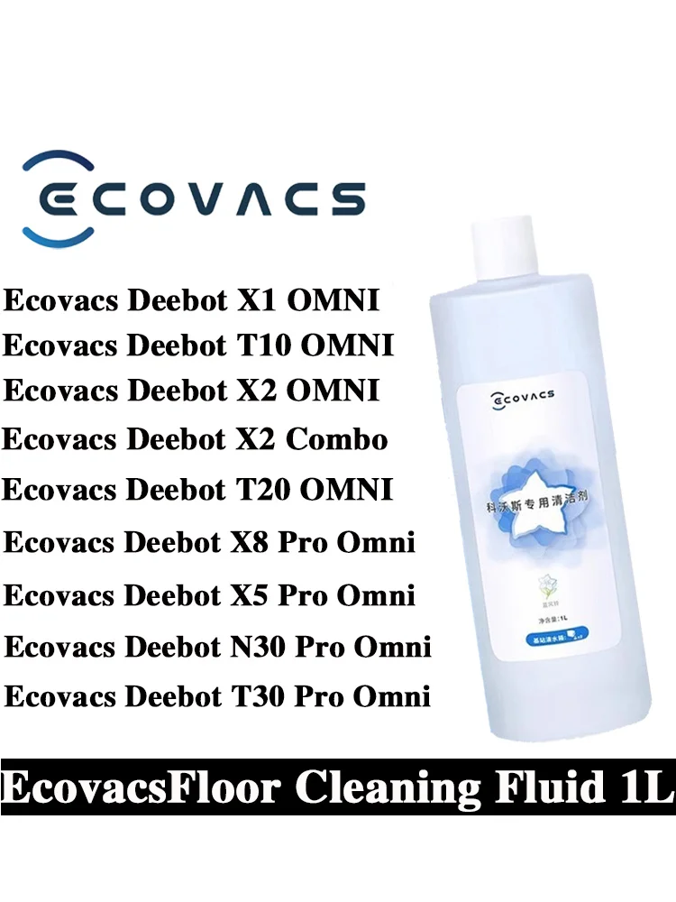 Description Picture 2 of itemOriginal Cleaning Fluid For ECOVACS Deebot T10 OMNI/T10 TURBO/X1 OMNI/X1 TURBO/T20/T30 Pro OMNI/X5 PRO OMNI / X8 Pro Omni 1L