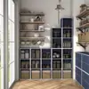 Stackable Cube Storage Shelves Wood Bookcase Modern Organization Solution Living Room Office Dorm Room Easy Assembly 3