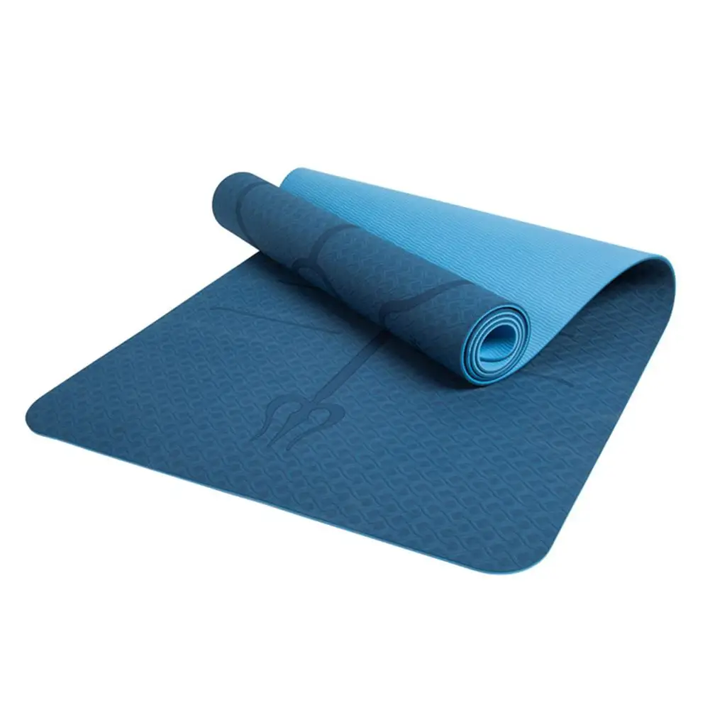 Esterilla Yoga antideslizante con Correa de hombro y Bolsa de Transporte,  Pilates, Fitness, Yoga mat, TPE Ecológico + Algodón, Colchoneta gimnasia,  Verde/Negro, 183cm X 61cm X 6mm – OcioDual