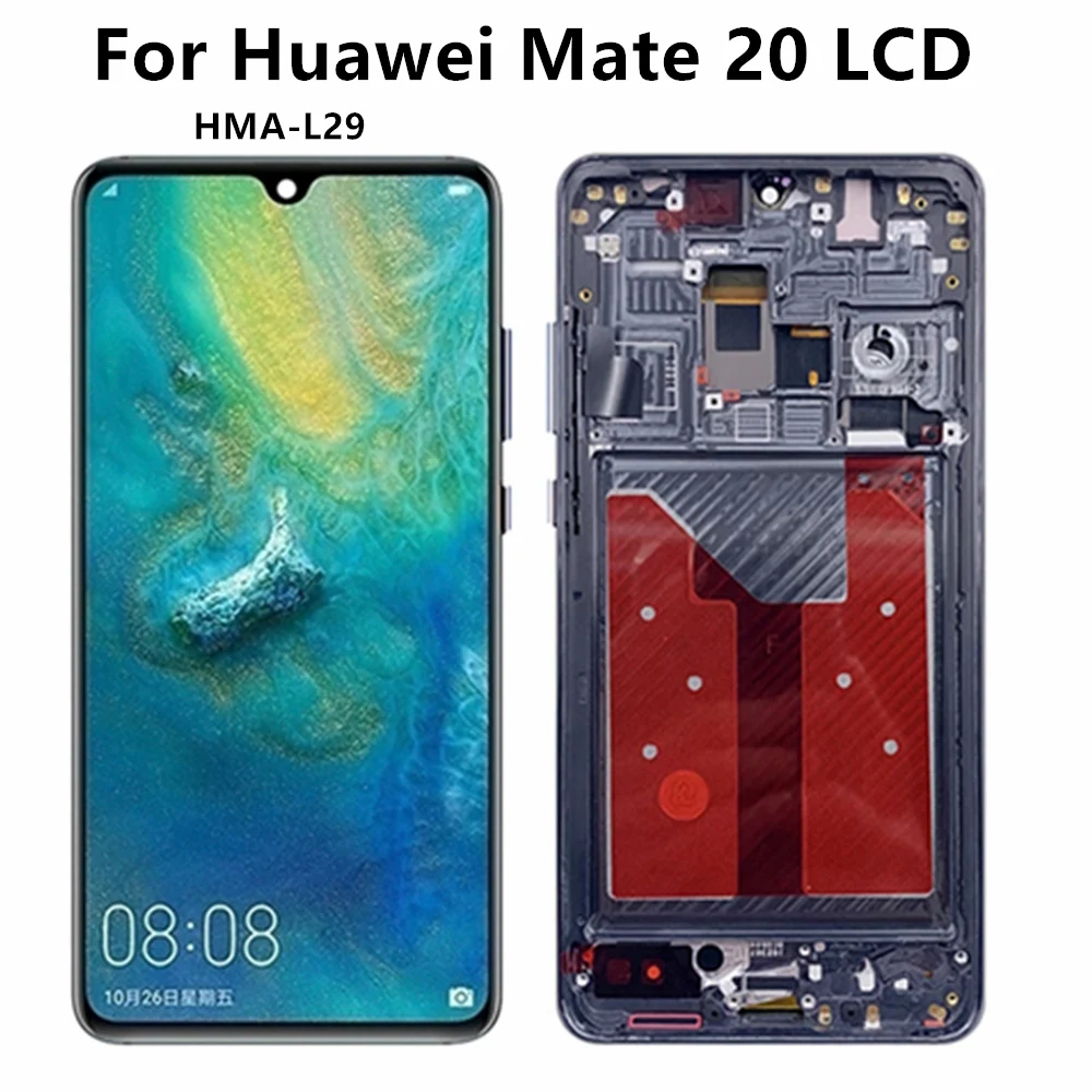 

Touch Panel Screen Digitizer with Frame, Assembly Replacement, For Huawei Mate 20 Display, 6.53 Inch, HMA-L29