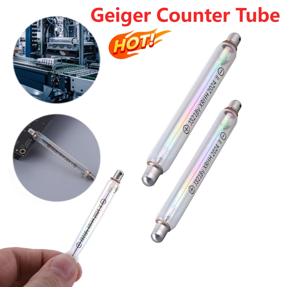 M4011/J321 Glass Geiger Muller Tube High Sensitivity GM Tube Geiger Counter Kit for Ionization Nuclear Radiation Detection