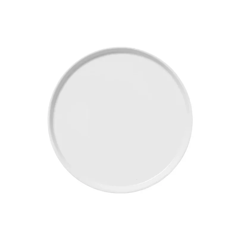 Nordic Ceramic Dinner Round Plates Salad Dish White Pure Steak Food Cake Dessert Tray Party Dinnerwares