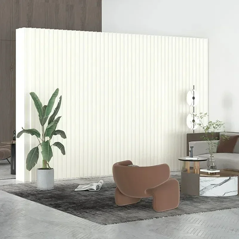 2M Height Home Decor Retractable White Organ Paper Wall Screen Room Dividers Office Partition Removable Folding Baffle