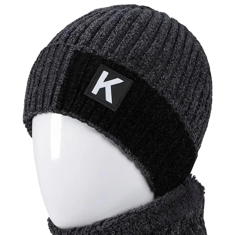 

1pc Beanie Winter Men's New Cashmere Thickened Warm Knitted Hat Women's Outdoor Cold-proof Earmuffs Hat with Thick Fleece Lining