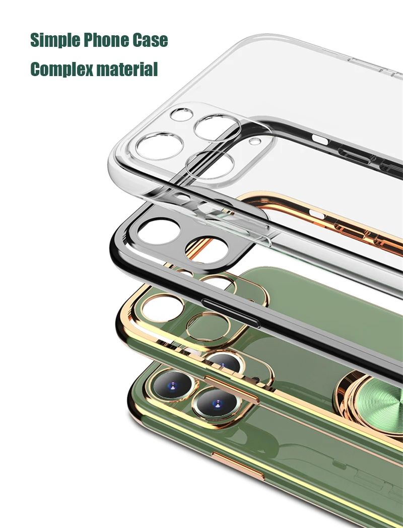 Luxury Plating Silicone Case For Xiaomi Mi 11T 10T Pro 10Pro 10Lite 11Pro Full Protective Magnetic Covers With Ring Holder Stand samsung flip3 case